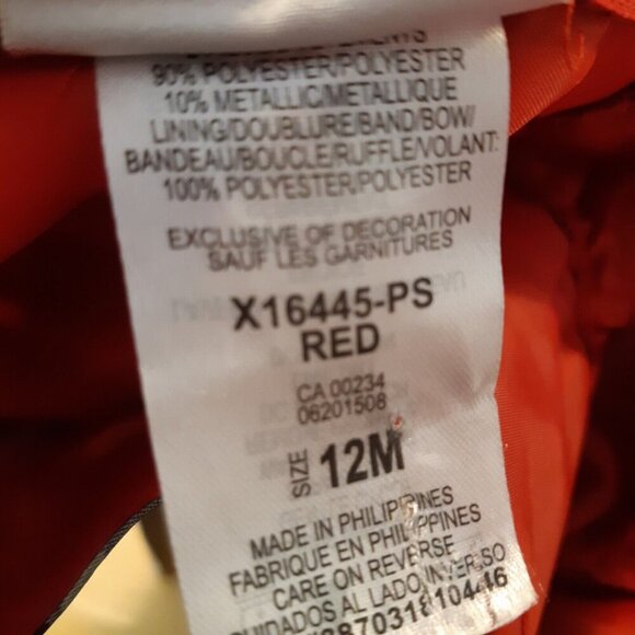 Iris and Ivy Girls 12M Red Green Black Gold Plaid Christmas Dress Shimmer Party - Picture 6 of 6